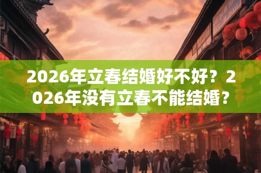 2026年立春结婚好不好?2026年没有立春不能结婚? 2026年立春结婚好不好?2026年没有立春不能结婚?