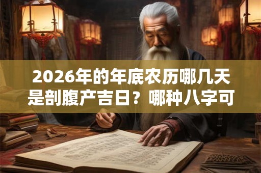 2026年的年底农历哪几天是剖腹产吉日?哪种八字可以旺子女 2026年的年底农历哪几天是剖腹产吉日?哪种八字可以旺子女