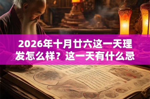 2026年十月廿六这一天理发怎么样？这一天有什么忌讳