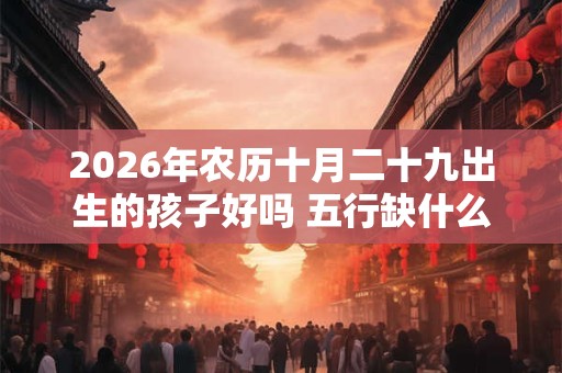 2026年农历十月二十九出生的孩子好吗 五行缺什么
