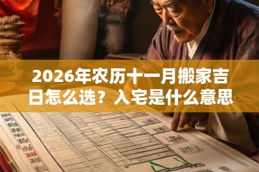 2026年农历十一月搬家吉日怎么选?入宅是什么意思 2026年农历十一月搬家吉日怎么选?入宅是什么意思