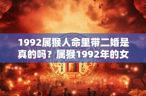 1992属猴人命里带二婚是真的吗?属猴1992年的女孩命运 1992属猴人命里带二婚是真的吗?属猴1992年的女孩命运