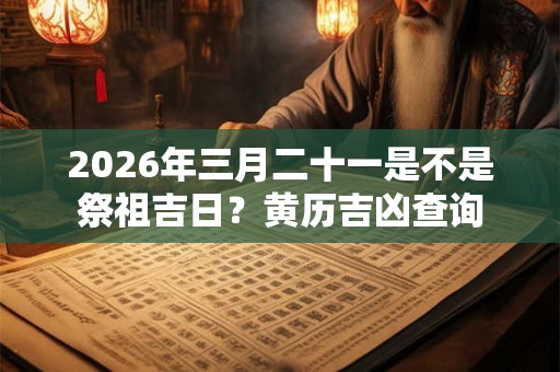 2026年三月二十一是不是祭祖吉日?黄历吉凶查询 2026年三月二十一是不是祭祖吉日?黄历吉凶查询