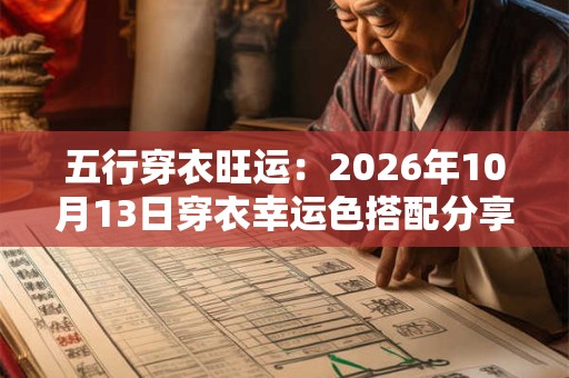 五行穿衣旺运：2026年10月13日穿衣幸运色搭配分享
