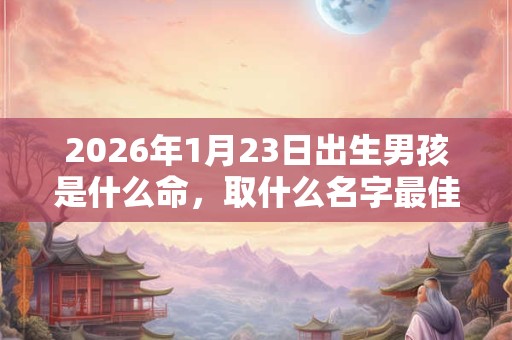 2026年1月23日出生男孩是什么命，取什么名字最佳