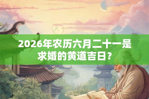 2026年农历六月二十一是求婚的黄道吉日？