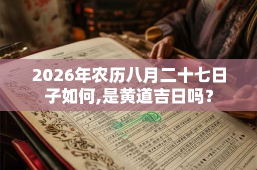 2026年农历八月二十七日子如何,是黄道吉日吗? 2026年农历八月二十七日子如何,是黄道吉日吗?