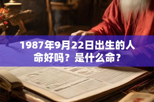 1987年9月22日出生的人命好吗?是什么命? 1987年9月22日出生的人命好吗?是什么命?