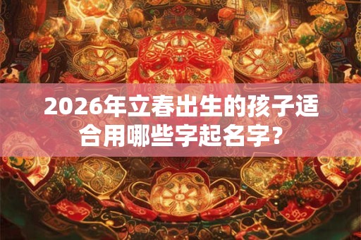 2026年立春出生的孩子适合用哪些字起名字？