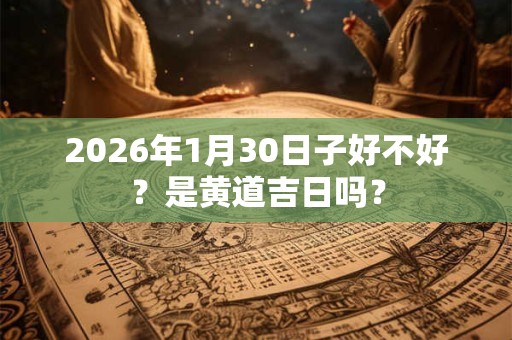 2026年1月30日子好不好？是黄道吉日吗？