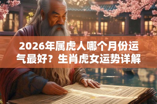 2026年属虎人哪个月份运气最好？生肖虎女运势详解