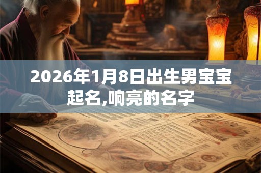 2026年1月8日出生男宝宝起名,响亮的名字