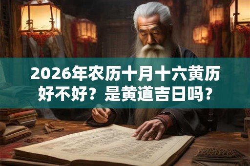 2026年农历十月十六黄历好不好？是黄道吉日吗？