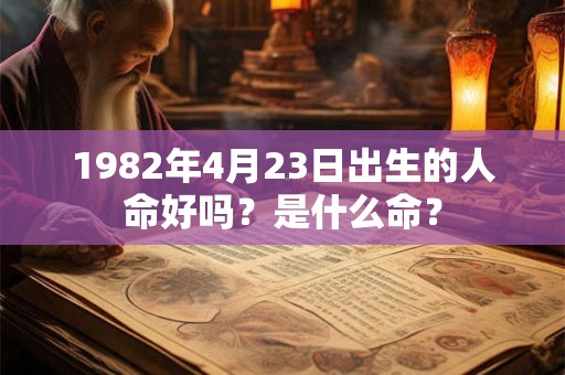 1982年4月23日出生的人命好吗?是什么命? 1982年4月23日出生的人命好吗?是什么命?