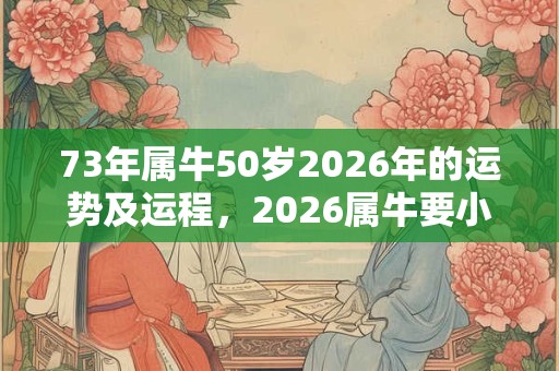 73年属牛50岁2026年的运势及运程，2026属牛要小心一个人
