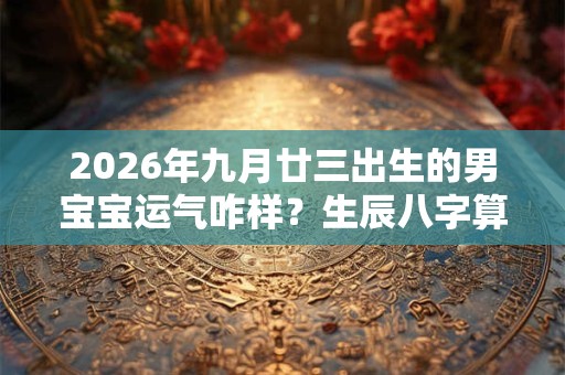 2026年九月廿三出生的男宝宝运气咋样？生辰八字算命