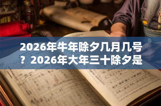2026年牛年除夕几月几号？2026年大年三十除夕是几九第几天？