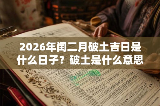 2026年闰二月破土吉日是什么日子？破土是什么意思