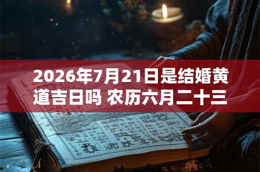 2026年7月21日是结婚黄道吉日吗 农历六月二十三能不能办婚礼