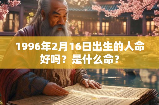1996年2月16日出生的人命好吗？是什么命？