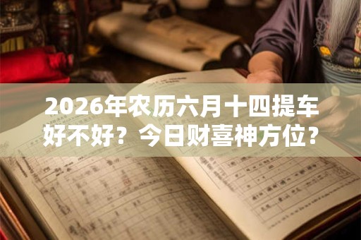 2026年农历六月十四提车好不好？今日财喜神方位？