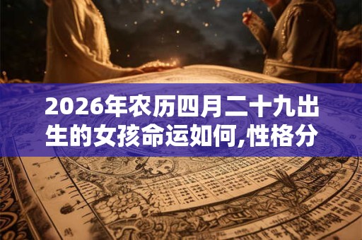 2026年农历四月二十九出生的女孩命运如何,性格分析