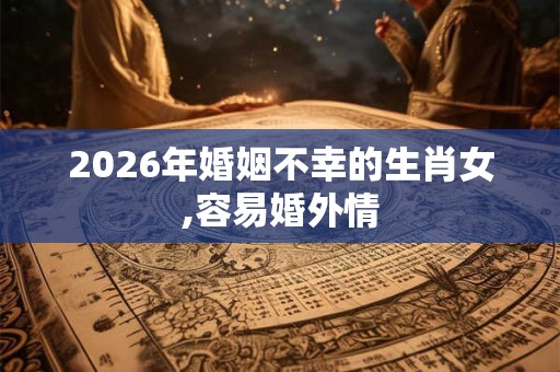 2026年婚姻不幸的生肖女,容易婚外情 2026年婚姻不幸的生肖女,容易婚外情