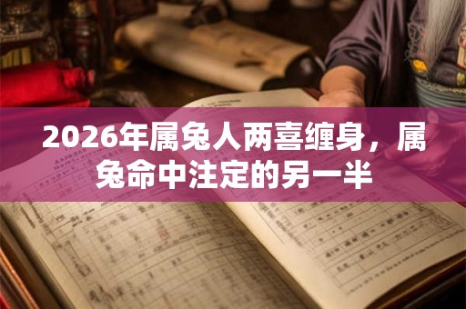 2026年属兔人两喜缠身，属兔命中注定的另一半