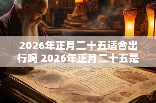2026年正月二十五适合出行吗 2026年正月二十五是黄道吉日吗