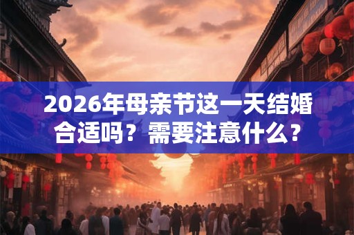 2026年母亲节这一天结婚合适吗？需要注意什么？