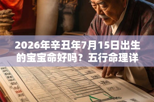 2026年辛丑年7月15日出生的宝宝命好吗？五行命理详解
