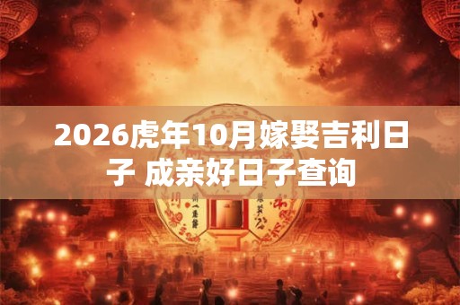 2026虎年10月嫁娶吉利日子 成亲好日子查询 2026虎年10月嫁娶吉利日子 成亲好日子查询