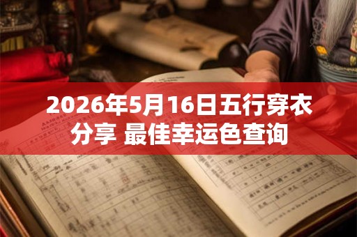2026年5月16日五行穿衣分享 最佳幸运色查询