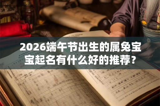 2026端午节出生的属兔宝宝起名有什么好的推荐？