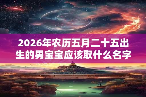 2026年农历五月二十五出生的男宝宝应该取什么名字,取名小技巧