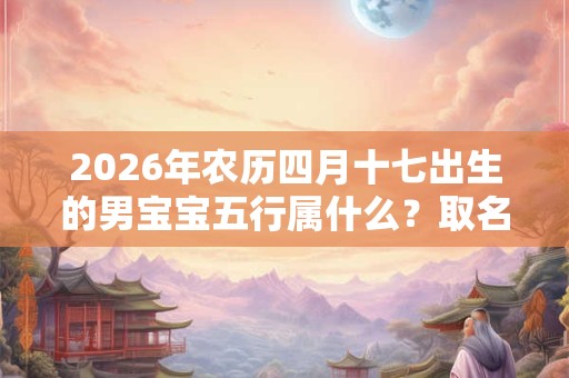 2026年农历四月十七出生的男宝宝五行属什么？取名推荐