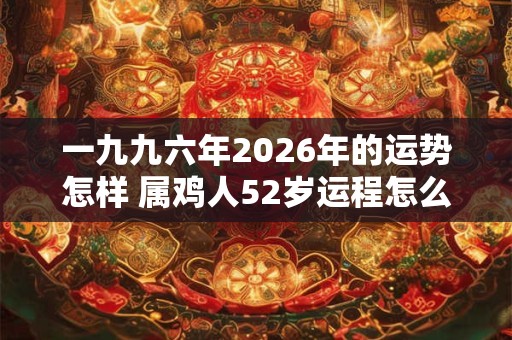 一九九六年2026年的运势怎样 属鸡人52岁运程怎么样