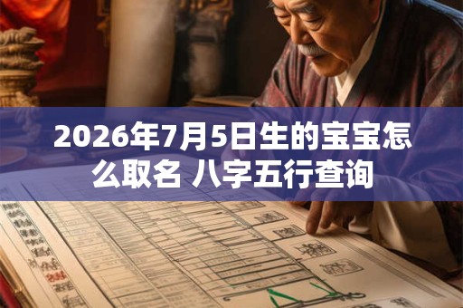 2026年7月5日生的宝宝怎么取名 八字五行查询 2026年7月5日生的宝宝怎么取名 八字五行查询