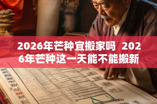2026年芒种宜搬家吗  2026年芒种这一天能不能搬新家