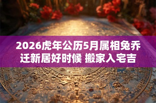 2026虎年公历5月属相兔乔迁新居好时候 搬家入宅吉日吉时