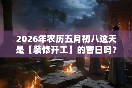 2026年农历五月初八这天是【装修开工】的吉日吗? 2026年农历五月初八这天是【装修开工】的吉日吗?