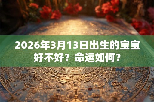 2026年3月13日出生的宝宝好不好？命运如何？