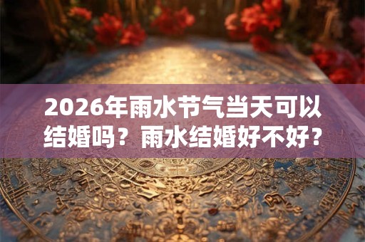 2026年雨水节气当天可以结婚吗?雨水结婚好不好? 2026年雨水节气当天可以结婚吗?雨水结婚好不好?