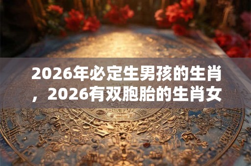 2026年必定生男孩的生肖,2026有双胞胎的生肖女 2026年必定生男孩的生肖,2026有双胞胎的生肖女