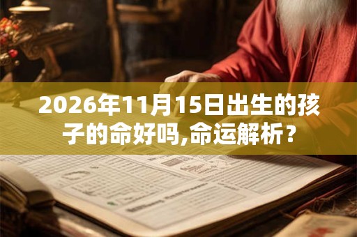 2026年11月15日出生的孩子的命好吗,命运解析? 2026年11月15日出生的孩子的命好吗,命运解析?