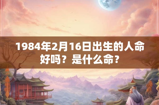 1984年2月16日出生的人命好吗?是什么命? 1984年2月16日出生的人命好吗?是什么命?