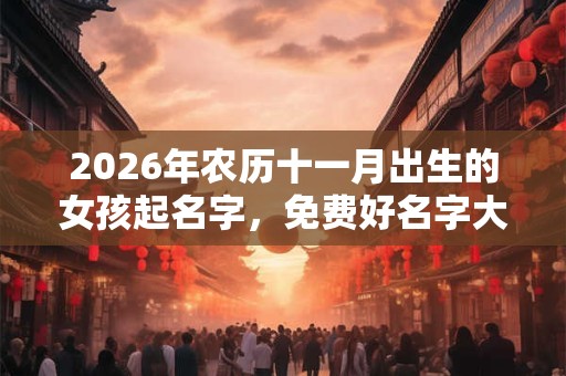 2026年农历十一月出生的女孩起名字，免费好名字大全