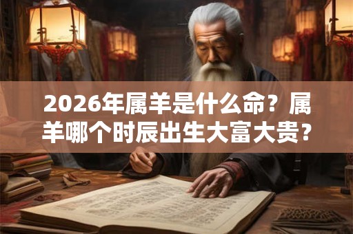 2026年属羊是什么命?属羊哪个时辰出生大富大贵? 2026年属羊是什么命?属羊哪个时辰出生大富大贵?