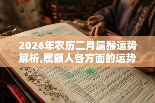 2026年农历二月属猴运势解析,属猴人各方面的运势好吗？