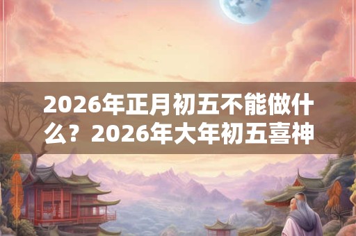 2026年正月初五不能做什么?2026年大年初五喜神方位 2026年正月初五不能做什么?2026年大年初五喜神方位